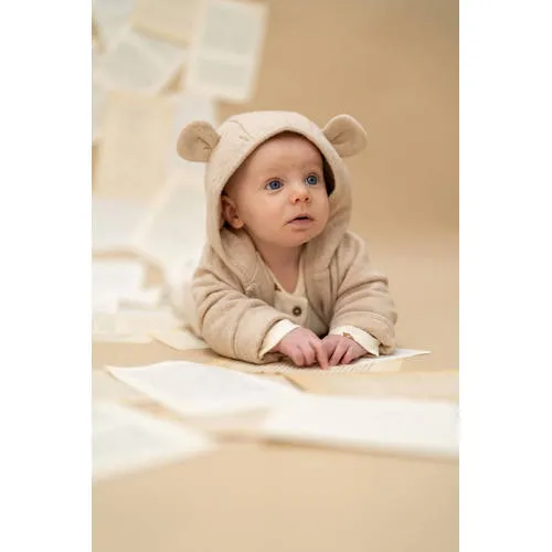 A Tiny Story jas met capuchon beige, foto 3