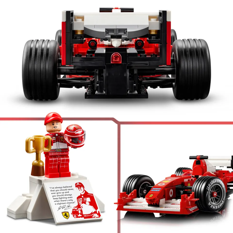 Lego Icons Ferrari F2004 en Michael Schumacher Modelauto 11375, foto 7