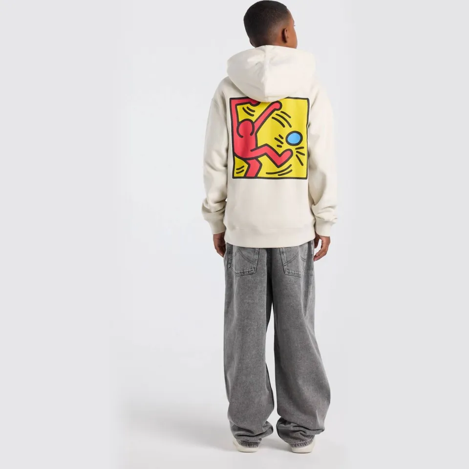 America Today hoodie met backprint - ecru/geel/rood, foto 5