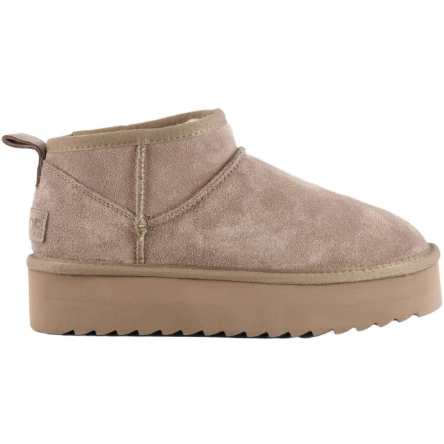 Colors of California suède enkelboots taupe