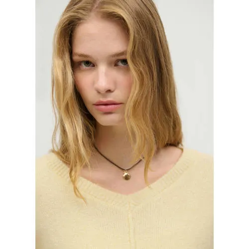 Mango TEEN gebreide trui met wol - geel, foto 4