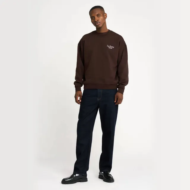 Resteröds relaxed fit sweater met backprint - bruin BROWN