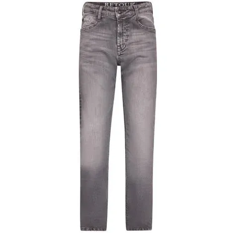 Retour Jeans straight leg jeans grey denim Grijs Effen Medium Grey Denim