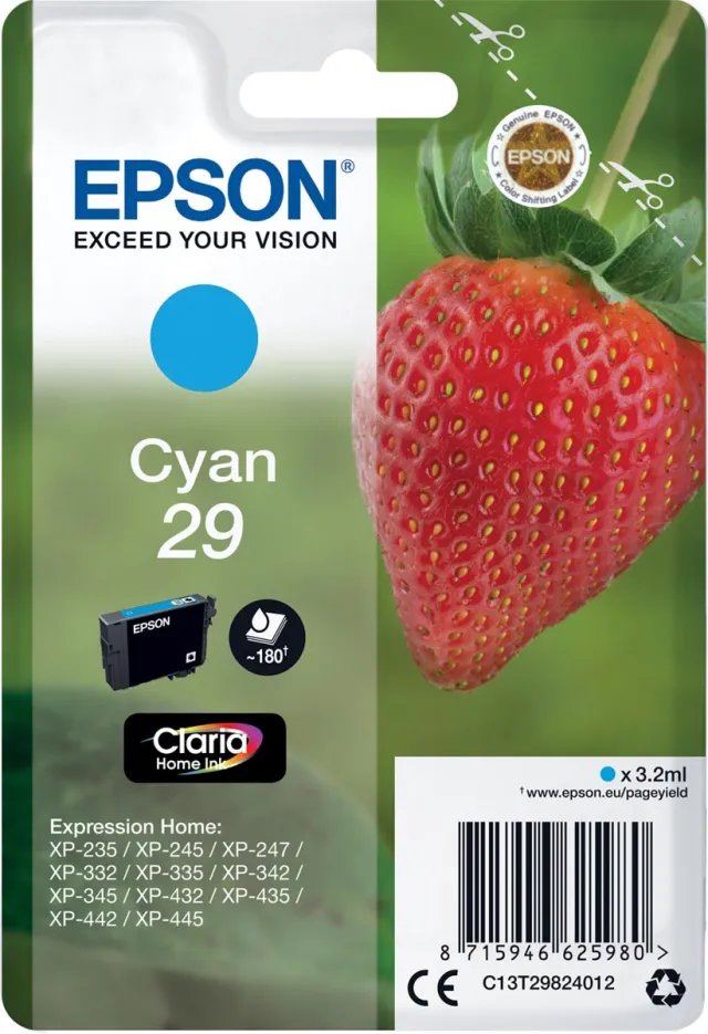 Epson 29 inktcartridge cyaan