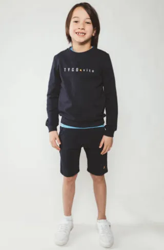 TYGO & vito sweatshort donkerblauw, foto 5