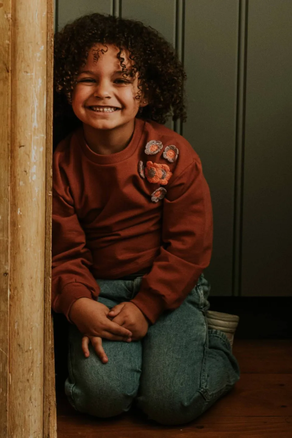 Koko Noko oversized gebloemde sweater - bruin, foto 6