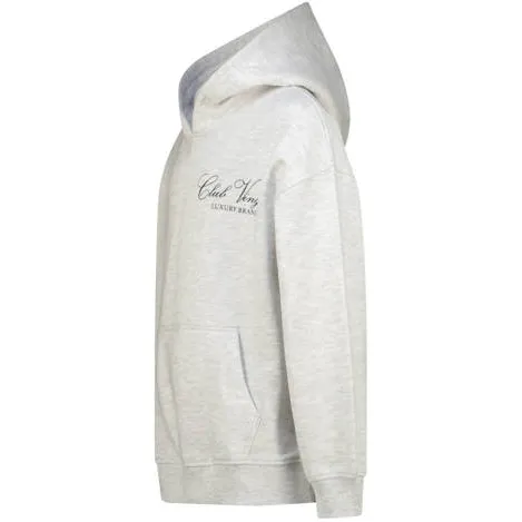 Vingino hoodie met backprint en tekst - lichtgrijs Sweater Backprint lichtgrijs melange, foto 3