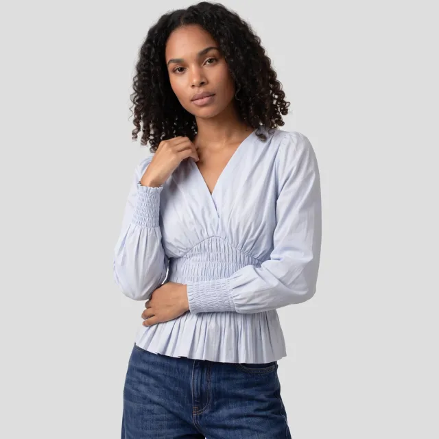 Notre-V NV-isel blouse lichtblauw