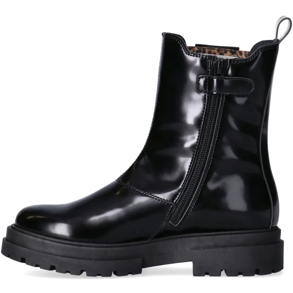 Tommy Hilfiger enkelboots met panterprint zwart, foto 3