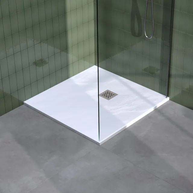 Brauer Asteroid douchebak 90x90 mat wit Mat wit -