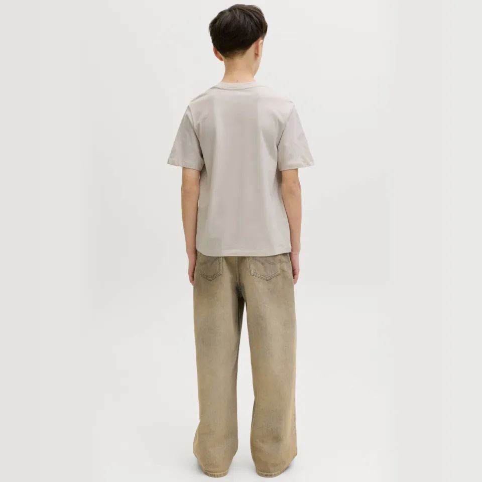 Jack & Jones T-shirt beige effen, foto 3
