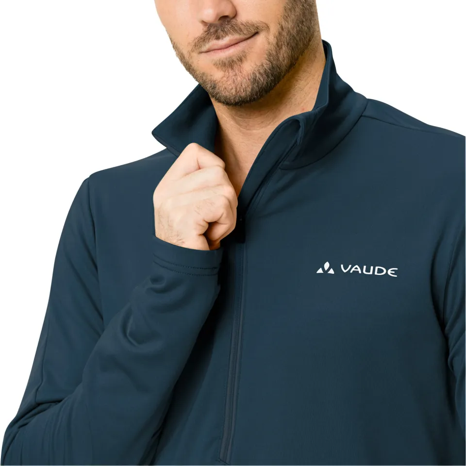Vaude Shirt met lange mouwen Livigno halfzip II Blauw