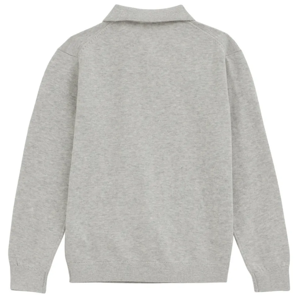 WE Fashion katoenen gebreide trui - lightgrijs, foto 4