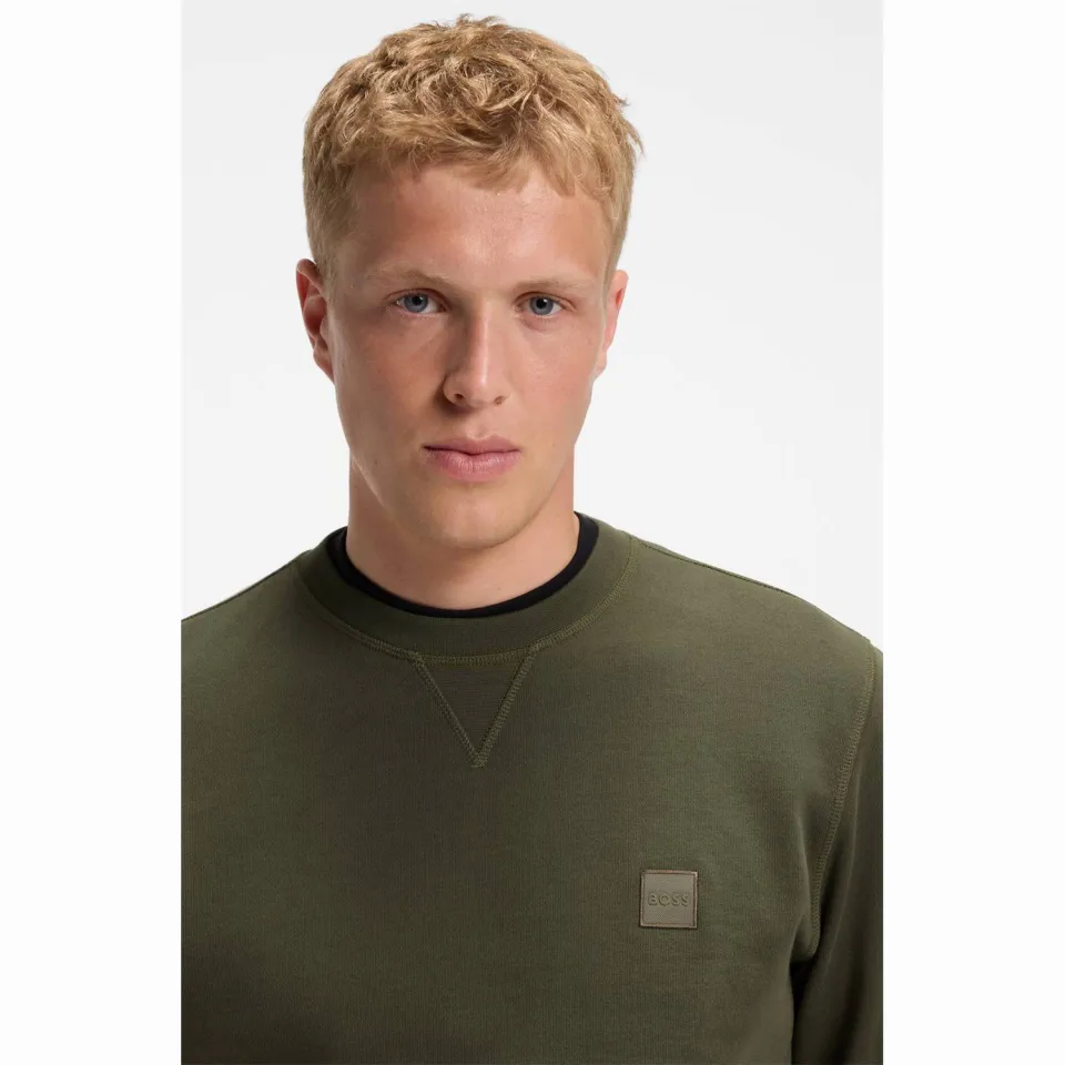 Boss sweater met logo - groen, foto 4