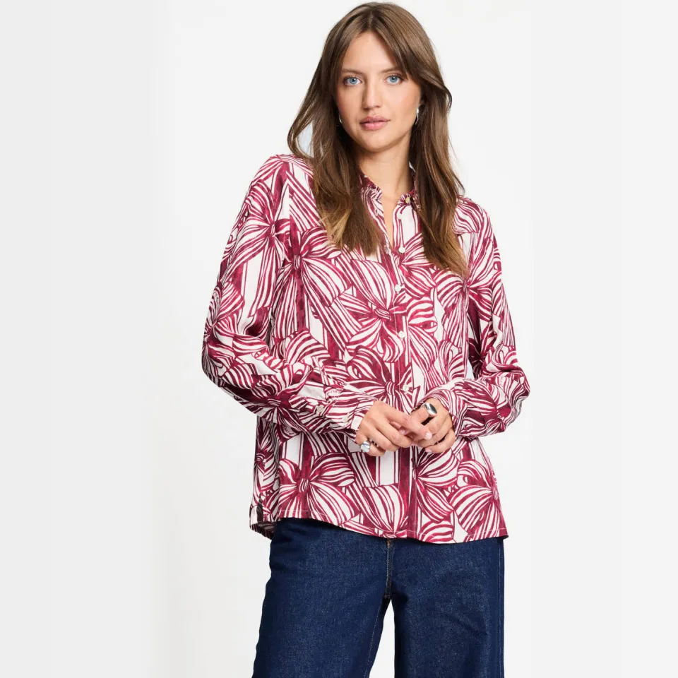 POM Amsterdam Mila Ribbon blouse rood, foto 6