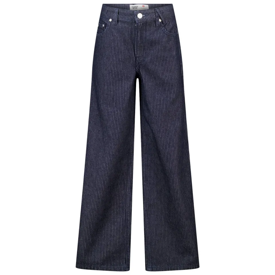America Today high waist wide leg jeans - donkerblauw, foto 2