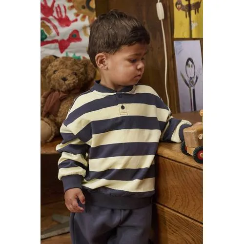 Z8 mini gestreepte sweater - donkerblauw/geel, foto 5