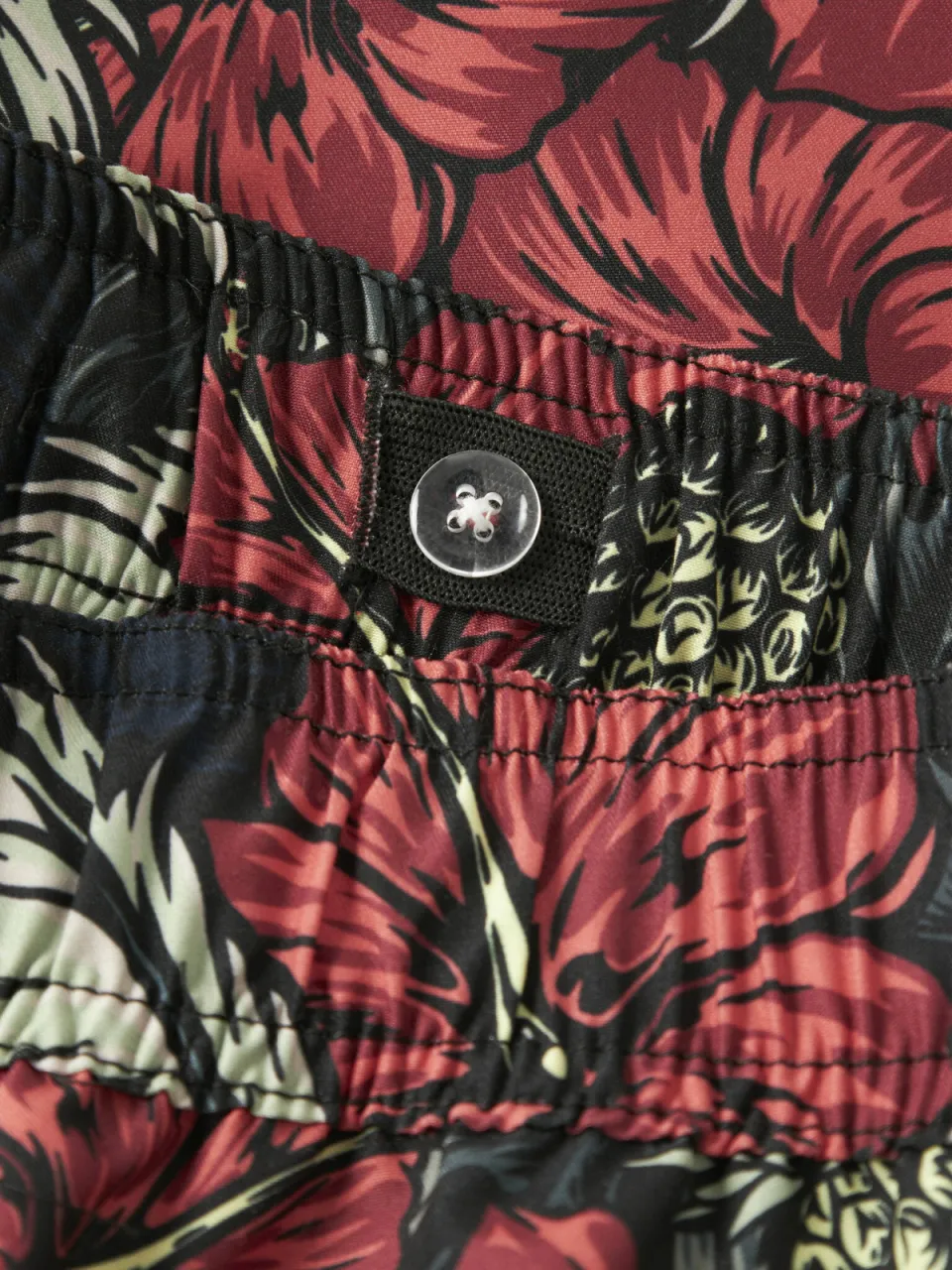 NAME IT KIDS gebloemde zwemshort zwart/rood, foto 3