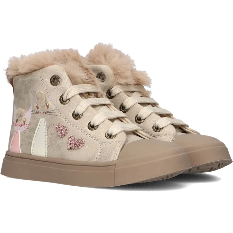 Shoesme SH24W035 hoge sneaker goudkleur, foto 3