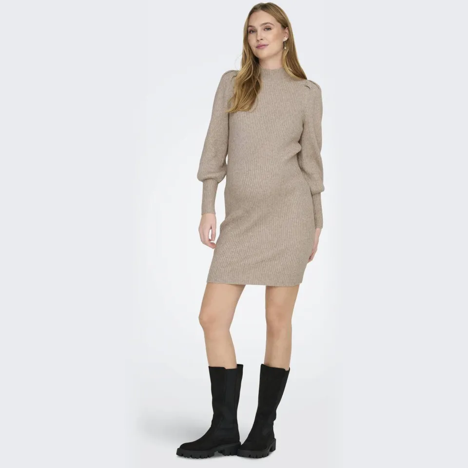 Only zwangerschapsjurk OLMKATIA taupe, foto 3