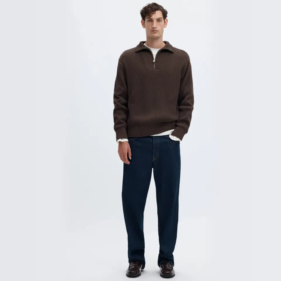Selected katoenen relaxed fit gebreide trui - delicioso