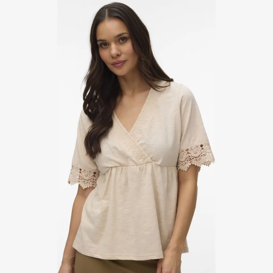 Mamalicious zwangerschaps- en voedings T-shirt beige, foto 6