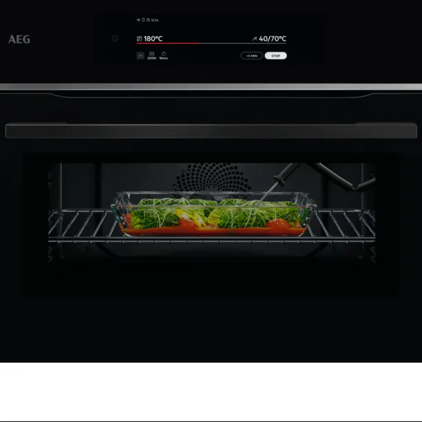 Aeg 9000 ProAssist - Heteluchtoven met magnetron TK9NK921B zwart