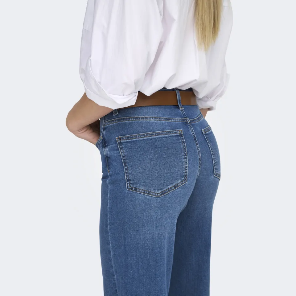 Only ONLMADISON high waist wide leg jeans blauw, foto 6