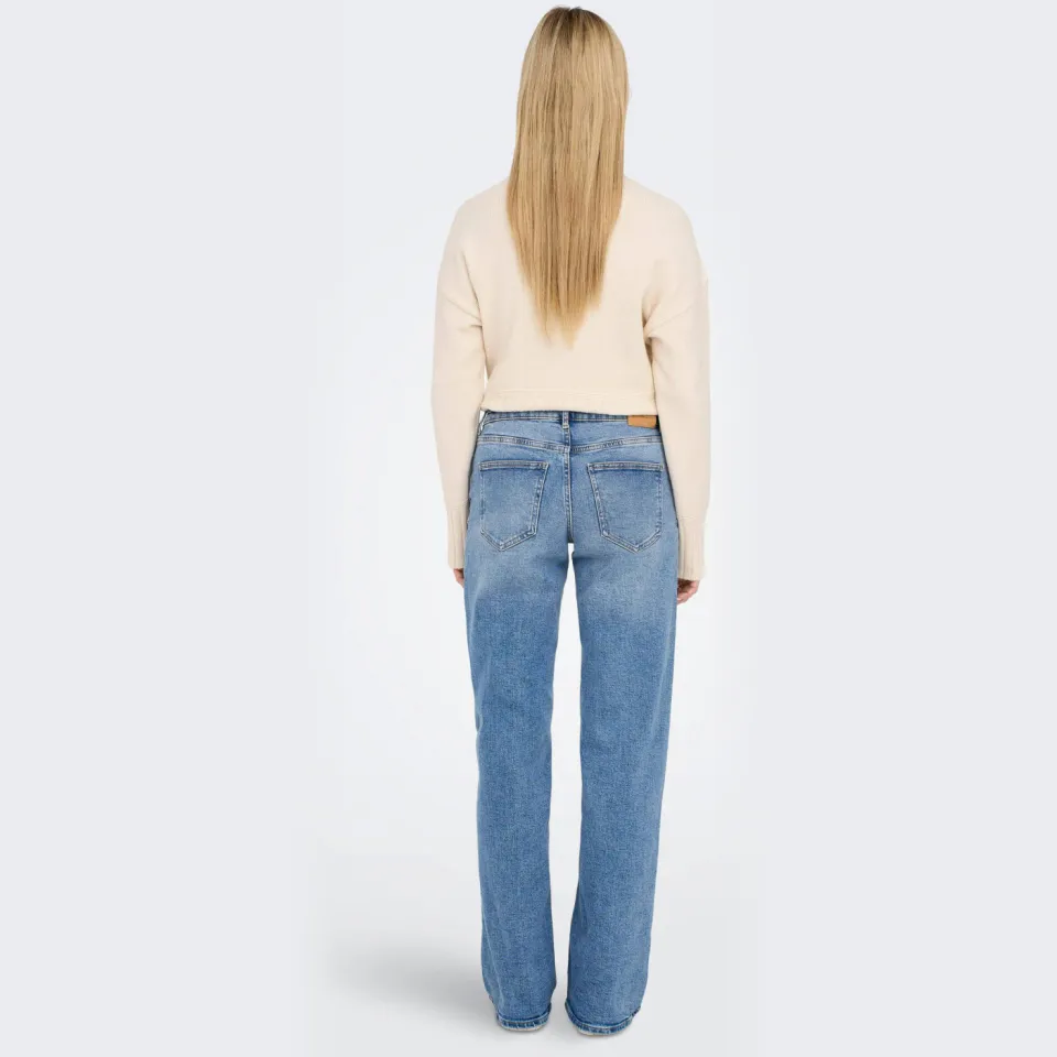 Only low waist wide leg jeans ONLJUICY light blue denim, foto 3