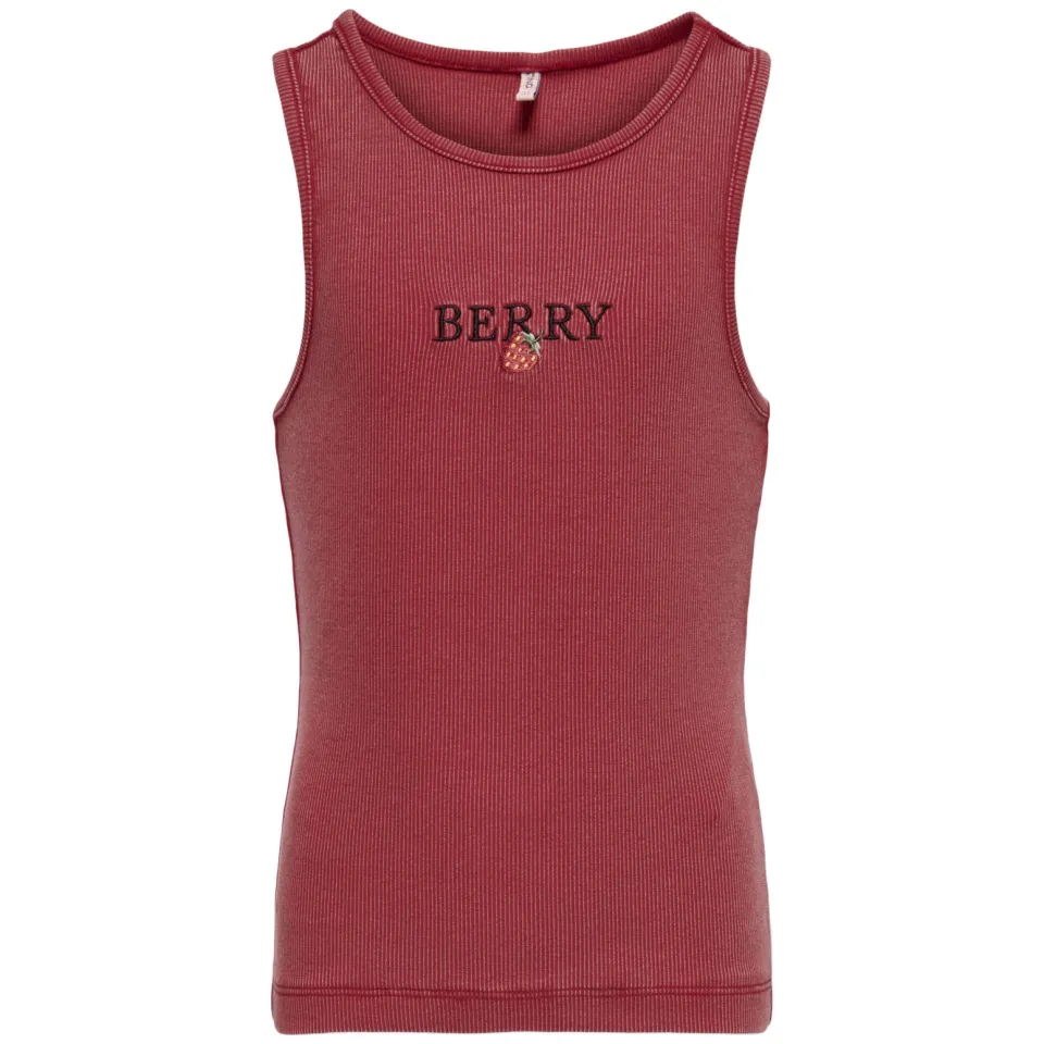 Only mouwloze top rood, foto 2