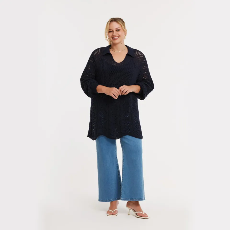 Yoek top blauw crochet, foto 2