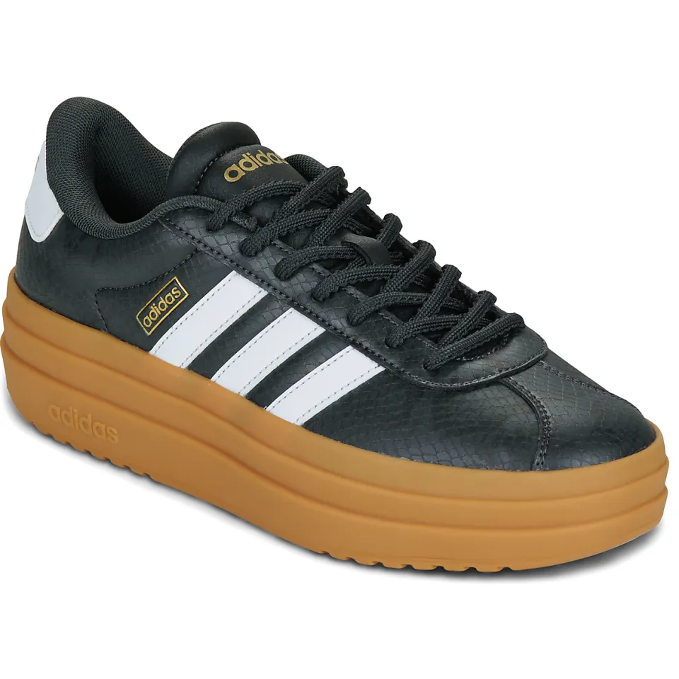 Adidas Sportswear VL Court Bold leren sneakers met plateauzool en dierenprint - antraciet/wit, foto 2
