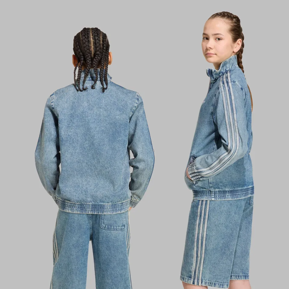 Adidas Originals Firebird denim jack lichtblauw, foto 3