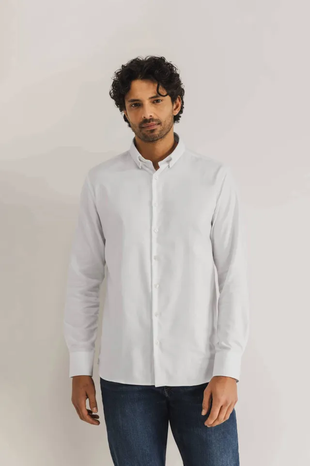 State Of Art regular fit overhemd oxford wit