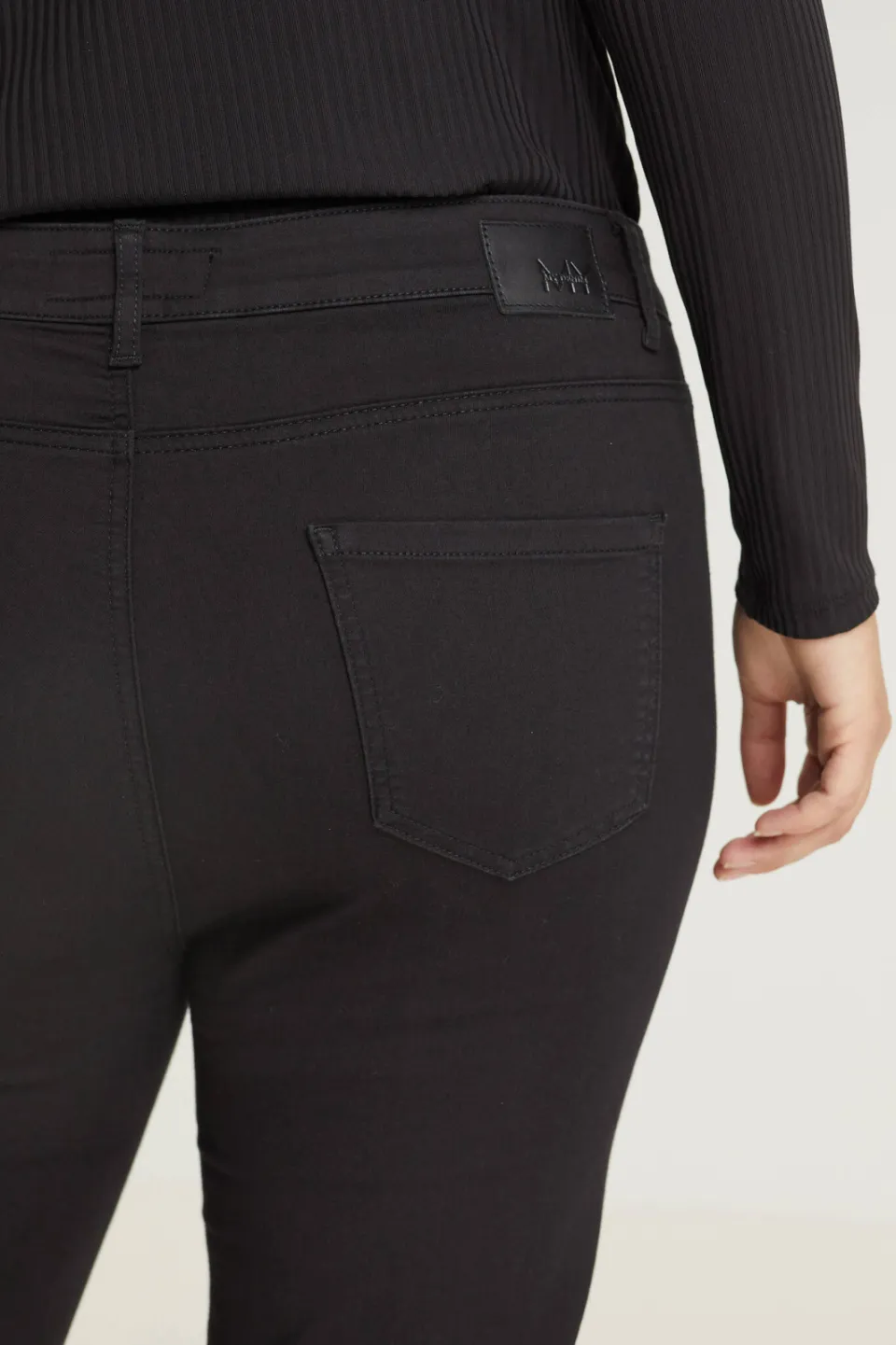 Yoek high waist flared jeans zwart, foto 5