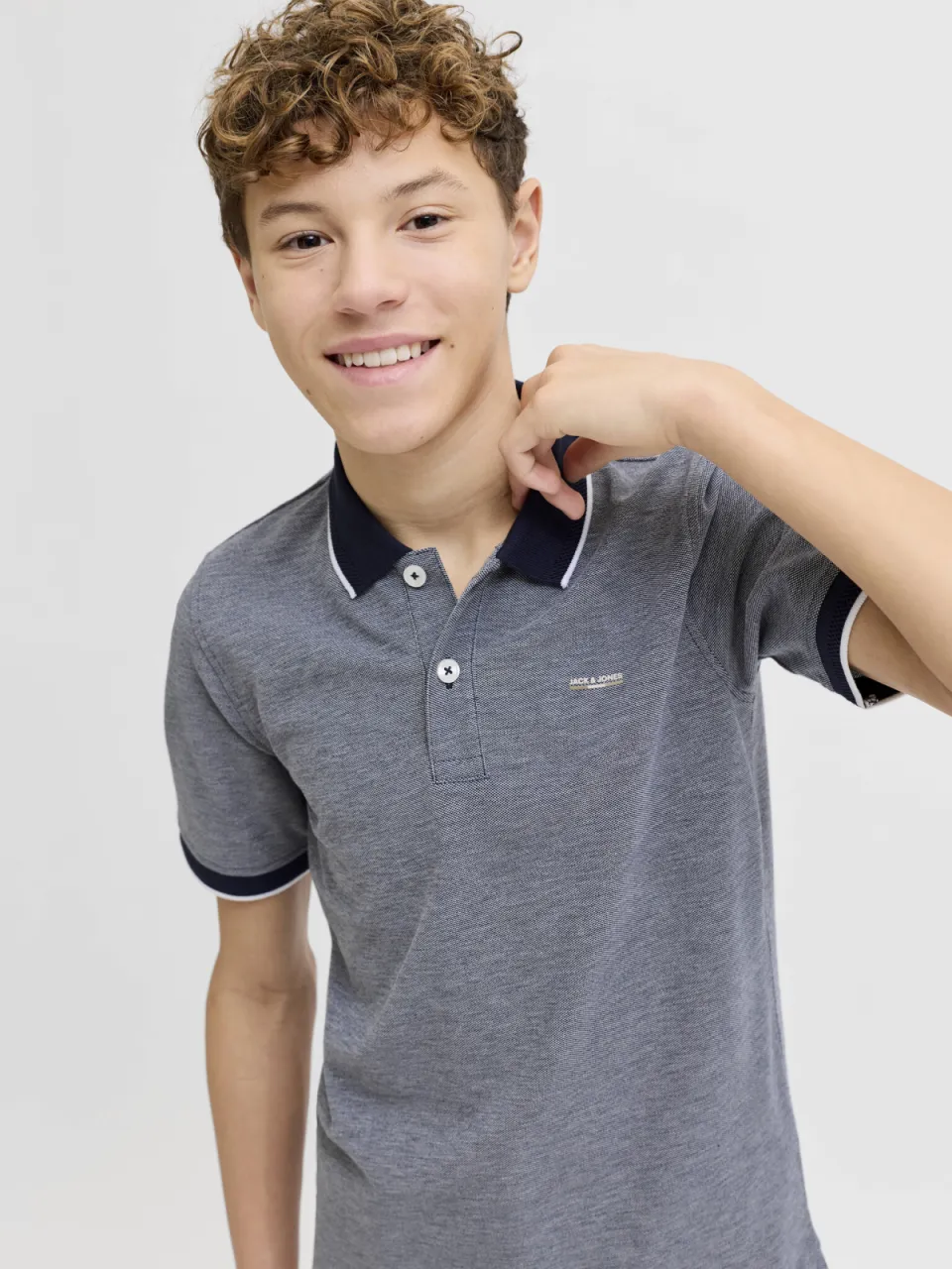 Jack & Jones JUNIOR polo marineblauw, foto 4