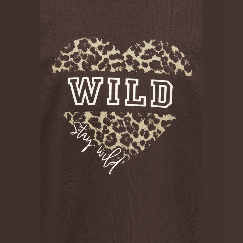 Only longsleeve met print bruin, foto 3