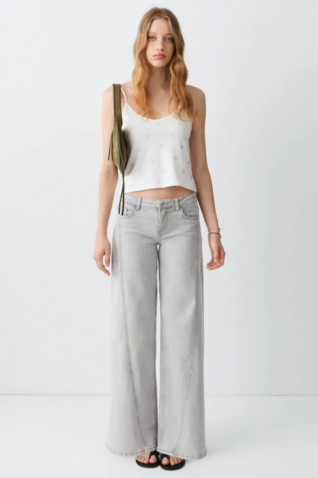 Mango TEEN flared jeans - grijs Grey denim