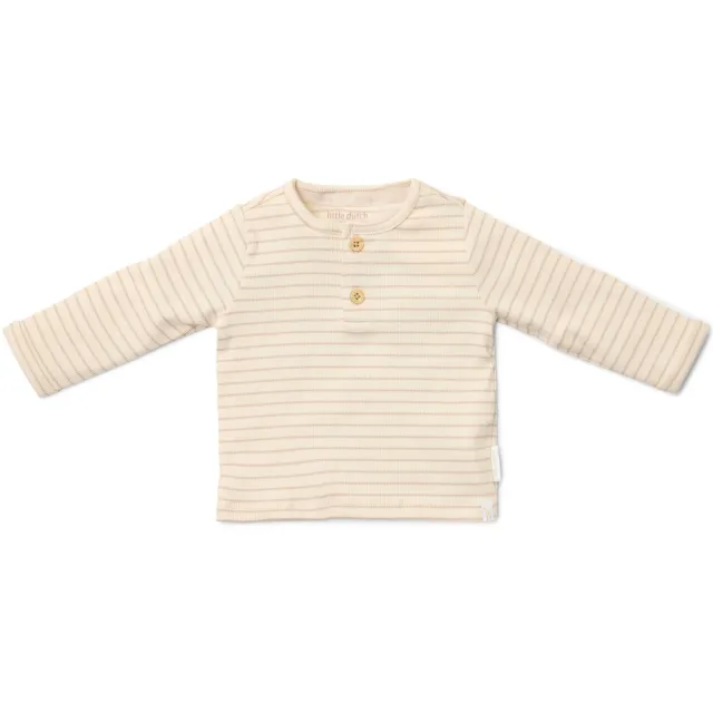 Little Dutch gestreepte longsleeve beige, foto 2