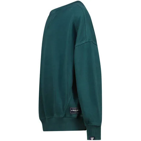 sweater - donkergroen Effen | Sweater van Vingino, foto 2