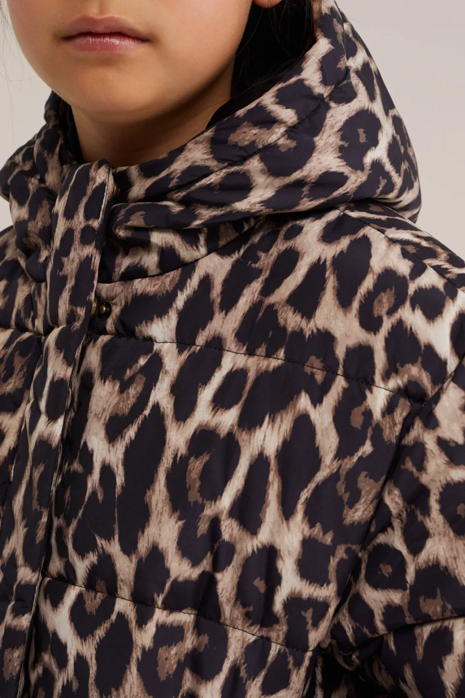 WE Fashion winterjas met panterprint bruin, foto 7