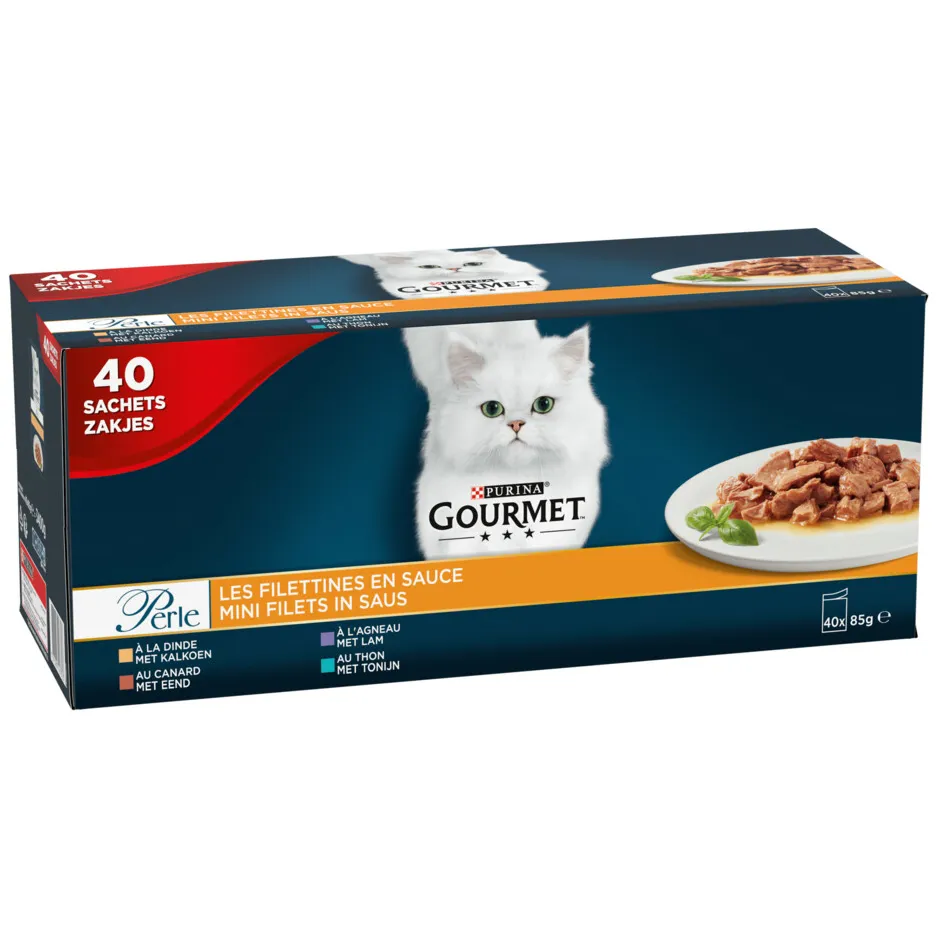 Gourmet Perle Mini Filets in saus kalkoen, eend, tonijn en lam, foto 2