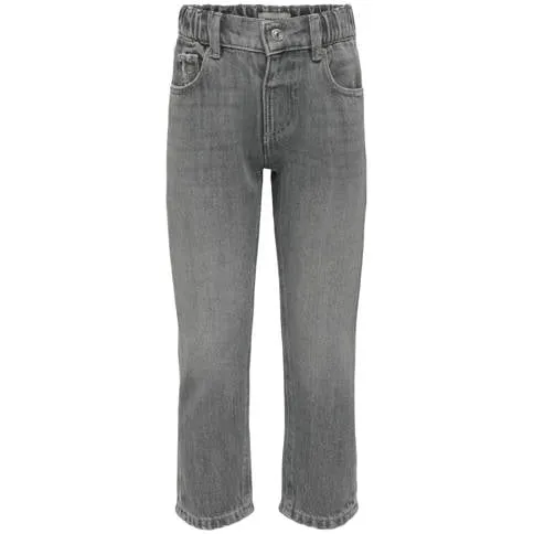 Only KIDS ONLY MINI straight leg jeans grey denim Grijs Effen Medium Grey Denim
