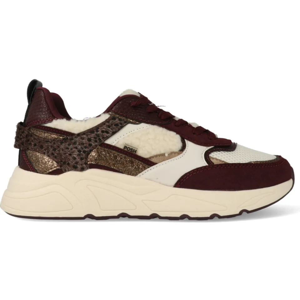 POSH by Poelman Caro chunky suède sneakers - bruin/ecru, foto 2