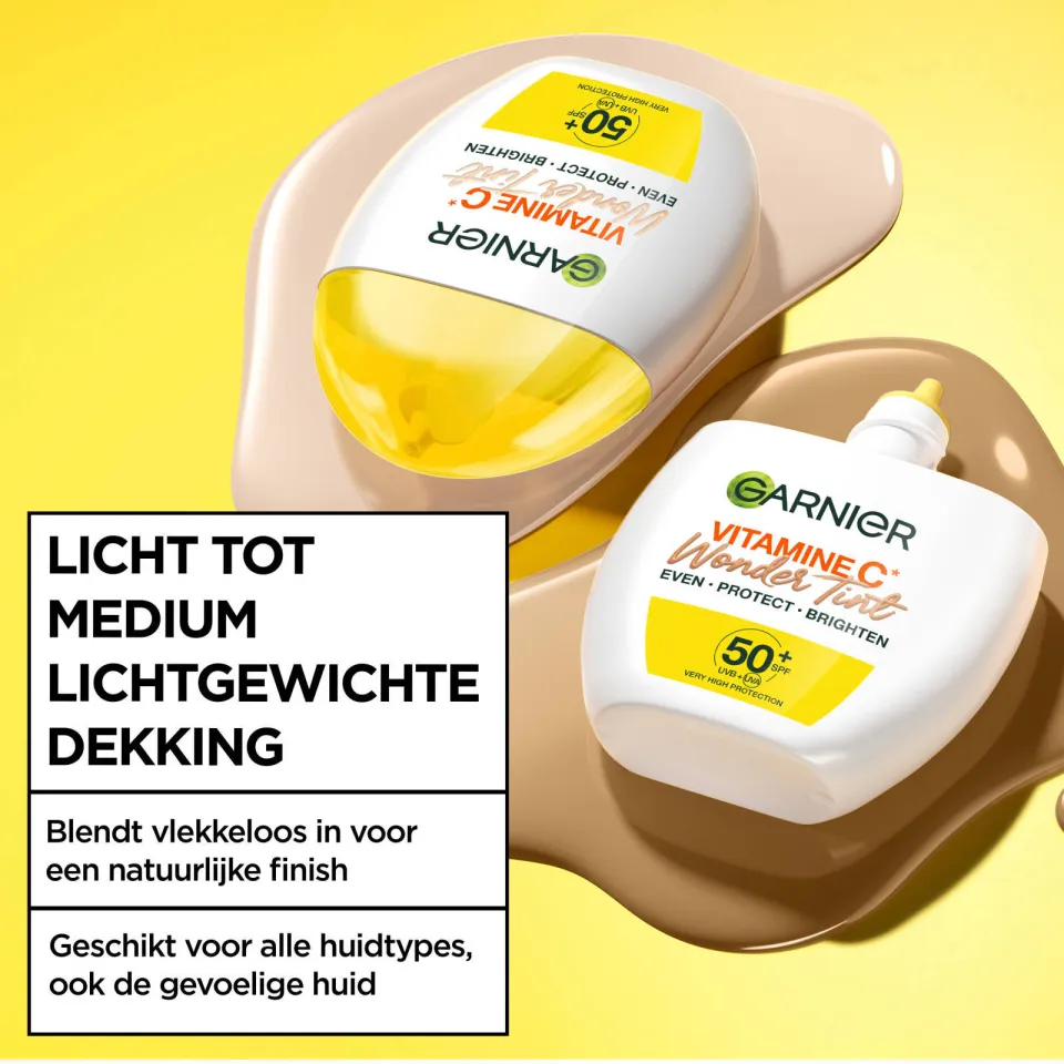 Garnier Vitamine C Wonder Tint SPF 50+ getinte zonnebrand licht, foto 6
