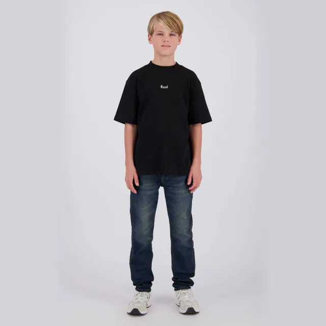 Raizzed boxy T-shirt met backprint zwart