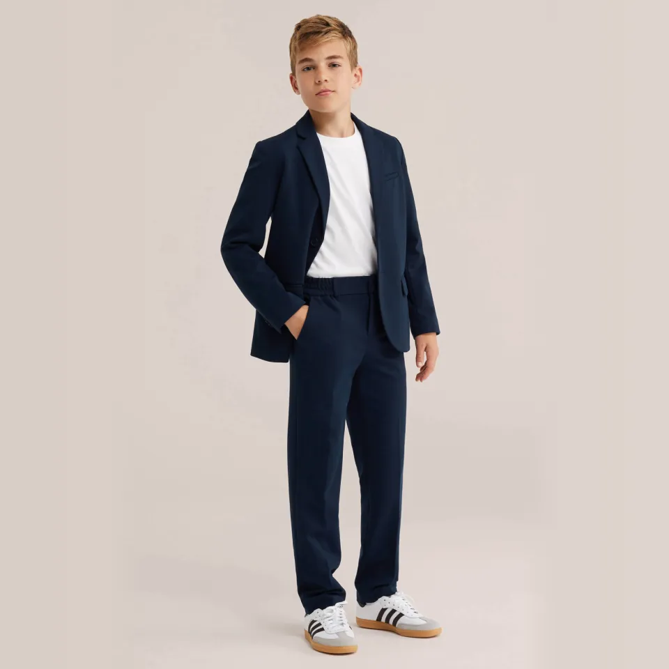 WE Fashion pantalon donkerblauw