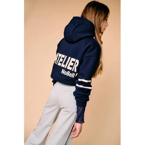 NoBell’ hoodie met print - donkerblauw, foto 5