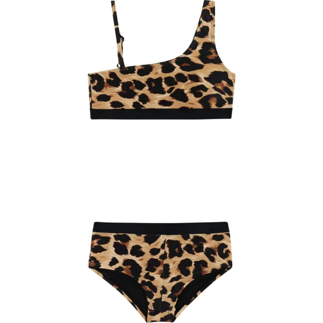 Protest Panter JR one shoulder bikini beige/zwart