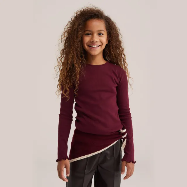 WE Fashion longsleeve - donkerrood